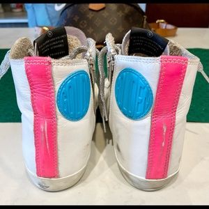 White hightop Francy. Size 36.box & dust bag included.very gently worn